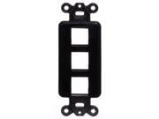 Hubbell ISF3BK iSTATION Decorator Frame Wall Plate 3 Port Black
