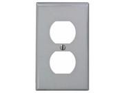 Leviton 80703 GY 1 Gang Duplex Device Receptacle Wallplate Standard Size Thermoplastic Nylon Device Mount Gray