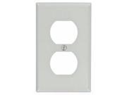 Leviton 87003 1 Gang Duplex Device Receptacle Wallplate Standard Size Thermoset Device Mount Gray