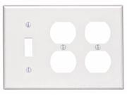 Leviton 85047 3 Gang 1 Toggle 2 Duplex Device Combination Wallplate Standard Size Thermoset Device Mount Brown