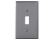 Leviton 80701 GY 1 Gang Toggle Device Switch Wallplate Standard Size Thermoplastic Nylon Device Mount Gray