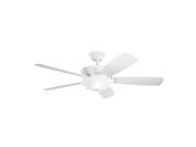 Kichler 300167WH Skye 54 Indoor Ceiling Fan with 5 Blades Includes Cool Touch Remote Light Ki White