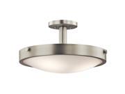 Kichler 42245 Lytham 3 Light Convertible Pendant or Semi Flush Indoor Ceiling Fi Brushed Nickel