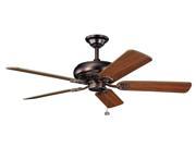 Kichler 300118 Bentzen 52 Indoor Ceiling Fan with 5 Blades Includes 6 Downro Oil Brushed Bronze