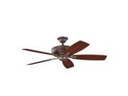 Kichler 339013TZ Monarch 52 Indoor Ceiling Fan with 5 Blades Includes Cool Touch Remote 4 Do Tannery Bronze