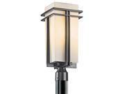 Kichler 49207 Modern Single Light Large Outdoor Post Light from the Tremillo Col Black Painted