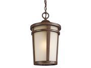 Kichler Lighting 49075BSTFL Transitional 1 Light Fluorescent Outdoor Pendant in Brown Stone