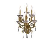 Crystorama Regal Solid Brass Strass Crystal Wall Sconce 5176 AG CL S