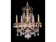 Crystorama Etta Ornate Cast Brass Chandelier Crystal 475 OB CL MWP