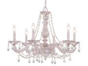 Crystorama 5026 AW CL I Six Light Chandelier