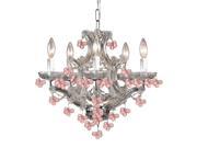 Crystorama 4305 CH ROSA Six Light Chandelier