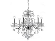 Crystorama Imperial 6 Light Chandelier in Polished Chrome 3326 CH CL MWP