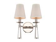 Crystorama 8862 PN Two Light Wall Sconce