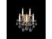 Crystorama Maria Theresa Wall Sconce Hand Cut Crystal 4404 GD CL MWP