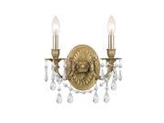 Crystorama Gramercy Ornate Casted Clear Crystal Sconce 5522 AG CL MWP