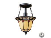 Elk Lighting Diamond Ring 1 Light Semi Flush in Burnished Copper 70089 1 LA