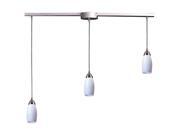 Elk Lighting Milan 3 Light Pendant Satin Nickel Simply White Glass 110 3L WH