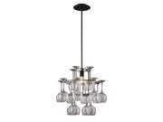 Elk Lighting Vintage 1 Light Chandelier in Dark Rust with Glass 14040 1