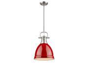 Golden 3604 S PW RD One Light Mini Pendant with Rod