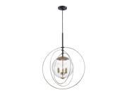 Elk Lighting Zonas 3 Light Chandelier In Polished Gold And Oil Rubbed Bronze
