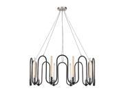 Elk Lighting Continuum 10 Light Chandelier In Silvered Graphite With Polished Ni