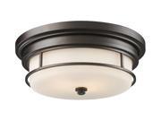 Elk Lighting Newfield 2 Light Flush Mount in Oiled Bronze 66254 2