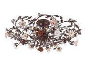 Elk Lighting Cristallo Fiore 6 Light Semi Flush Deep Rust 7047 6