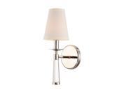 Crystorama 8861 PN One Light Wall Sconce