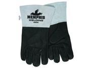 MEMPHIS GLOVE 9660L COTTON POLYESTER WITH BROWN DOT TWO SID