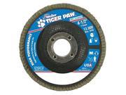 WEILER 51121 4 1 2 TIGER PAW ABRASIVE FLAP DISC ANGLED 80Z