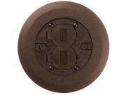 Hubbell Wiring Systems PFBCBRA Thermoplastic ABS Round Floor Box Non Metallic Combo Cover Flange 6 1 4 Diameter Brown
