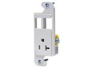 Hubbell Wiring Systems RJ62WTR tradeSELECT JLOAD Tamper Resistant Multimedia Outlet Unloaded 20A 125V White