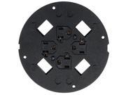 Hubbell Wiring Systems S1SP4X4SYS Cast Aluminum System One Systimax Datacom 4 x 4 Sub Plate Black