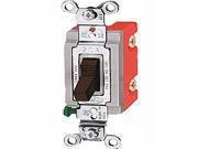 Hubbell HBL1221 Single Pole Toggle Industrial Grade 20 amp 120 277V Brown Pack of 10