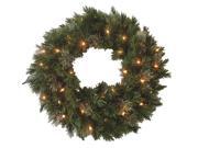 HOLIDAYBASIX WREATH LIT CANADIAN PINE 24IN