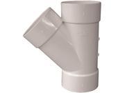 GENOVA 61030 Wye PVC White Hub 3 in. Pipe Size G8595736