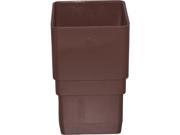 Cplr Downspout 4.3In 2.1In Brn GENOVA PRODUCTS INC Pvc Gutter RB203 Brown Vinyl