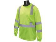 Radians ST21 3PGS L Saftey T Shirt Class 3 Long Sleeve Green Large