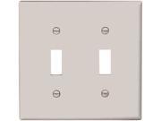 COOPER WIRING 5139W WHT NYLN SWITCH PLATE 2G