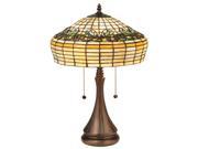 Meyda Home Indoor Decorative 21.5 H Duffner Kimberly Raised Tulip Table Lamp