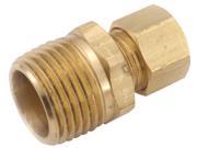Connector 1 4Comp X 1 2Mpt Lf ANDERSON METAL CORP Brass Comp Male Connectors