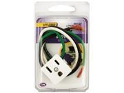 JANDORF SPECIALTY HARDWARE 61017 OUTLET 3PRONG WHT 3 WIRE