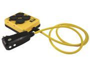 Bx Qd 125V 15A 1875W 4Out 6Ft C Cable Outdoor Extension Cords 2516 Yellow