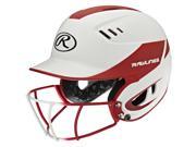 Rawlings Velo Junior 2-Tone Home Softball Helmet w/Mask-Red R16H2FGJ-W/MS Rawlings Velo Junior 2-Tone Home Softball Helmet w/Mask-Red R16H2FGJ-W/MS