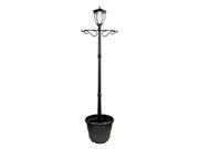 Terrace Solar Powered Lamp Post and 18.5in Planter