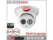 New H.265 Camera Hikvision network camera DS 2CD2345 I 4.0Mp high resolution IP66 IR mini Dome IP security camera