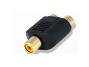 Kingwing Gold plated 1 Female Jack to 2 Female Plugs Connector AV Audio Video Adapter