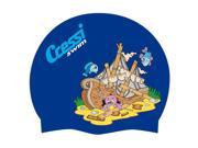 Cressi Silicone Junior Swim Cap Blue Ship
