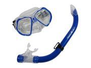 Scuba Comocean Youth Kids Blue Silicone Snorkeling Mask Snorkel Set Combo