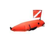 Scuba Spearfishing 420D Nylon Torpedo Buoy Float w Oral Inflator Dive Flag